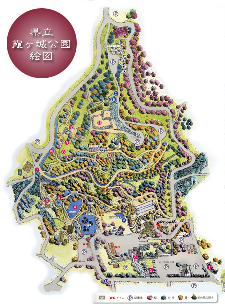 県立霞ヶ城公園絵図
